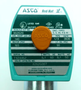 Asco 8262G007 Solenoid Valve 8262G7