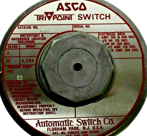 ASCO SA41D Tri-Point Pressure Switch